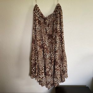 Leopard Print Midi Skirt